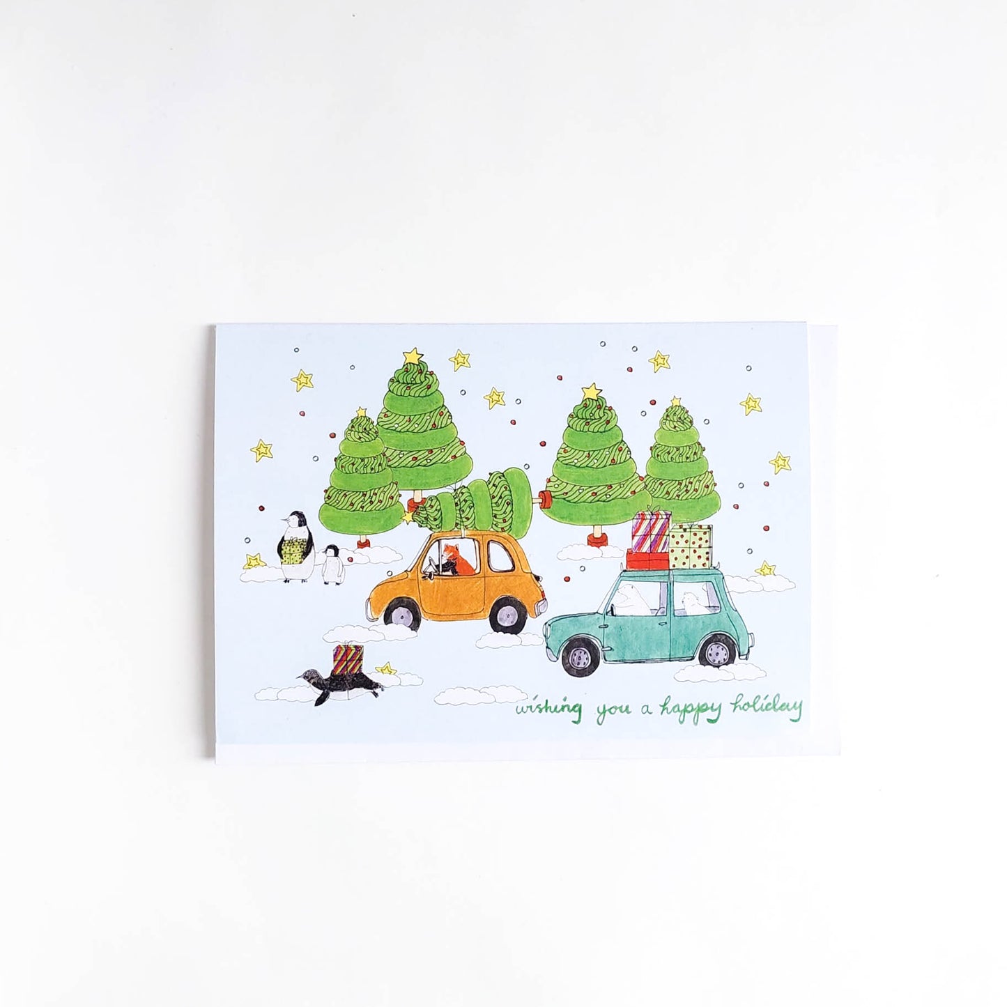 Christmas Snow Animals Card