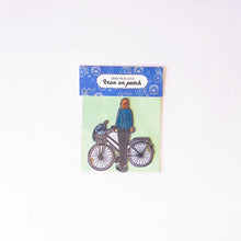 Load image into Gallery viewer, Girl with Bike Iron on Patch
